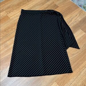 Vintage 1990’s One Heart black and white pinstripe midi skirt. Size S.